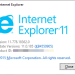 What is the Current Version of Internet Explorer 11 for Windows 10